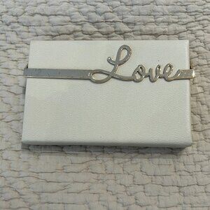 Charlotte Olympia White Leather LOVE Clutch